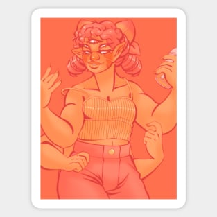 Peach Sticker